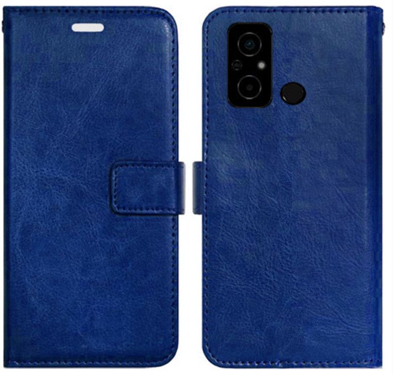 Realgo Flip Cover for Poco C55  (Blue, Pack of: 1)