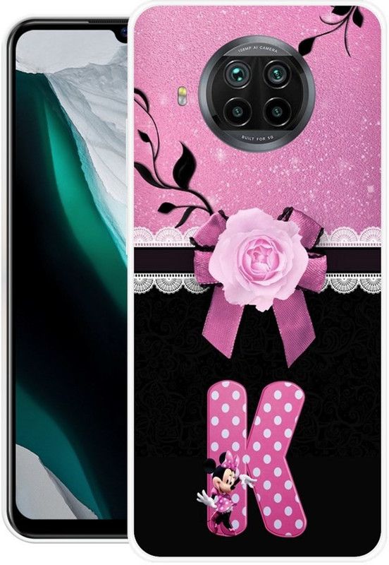 BLUEBUG Back Cover for Mi 10i  (Pink, Black, Grip Case, Silicon)