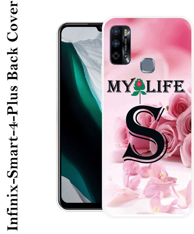 BAGRA Back Cover for Infinix Smart 4 Plus  (Pink, Black, Grip Case, Silicon)