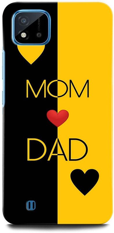 ORBIQE Back Cover for Realme C11 2021 RMX3231 MOTHER, MAA, FATHER, LIFE LINE, I LOVE MY MOM DAD  (Multicolor, Hard Case)