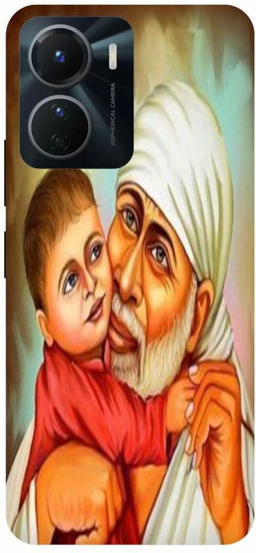 COVERJET Back Cover for VIVO Y16-SHIRDI- KE- SAI- BABA- SAI- NATH  (Yellow, Hard Case, Pack of: 1)