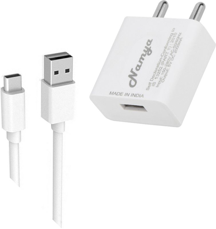 NAMYA 5 W NA 1 A Mobile 2A. FAST CHARGER &SYNC/DATA CABLE FOR SM__SNG GLXY A3 (2017) Charger with Detachable Cable  (White, Cable Included)