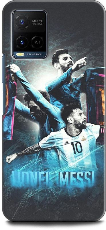 WallCraft Back Cover for Vivo Y21G, V2152 LIONE MESSI, FOTBALL, MESSI 10, BARCELONA, SPORTS  (Multicolor, Dual Protection, Pack of: 1)