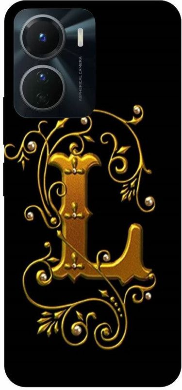 COVERJET Back Cover for VIVO Y16-L- NAME- LETTER- ALPHABET- GOLDEN  (Gold, Hard Case, Pack of: 1)