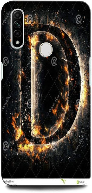 GRAFIQE Back Cover for OPPO A31 CPH2015 D, D LETTER, D ALPHABET, D DESIGN  (Multicolor, Shock Proof, Pack of: 1)