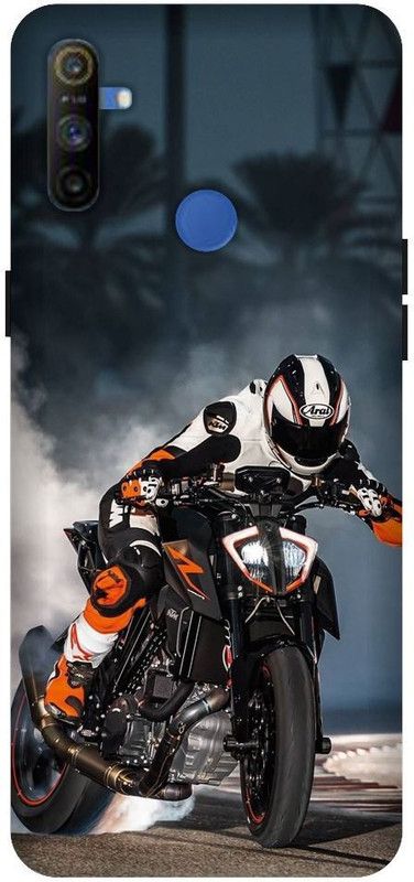 SSMORYA Back Cover for Realme Narzo 10A, Biker Printed Back cover  (Multicolor, Hard Case, Pack of: 1)