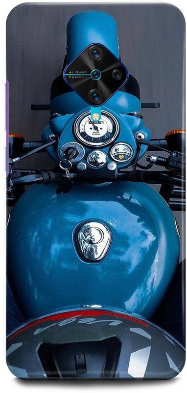 JUGGA Back Cover for Vivo S1 Pro, 1920, ROYAL, ENFIELD, BULLET, CLASSIC, BIKE, LOVER, RACER  (Blue, Hard Case, Pack of: 1)