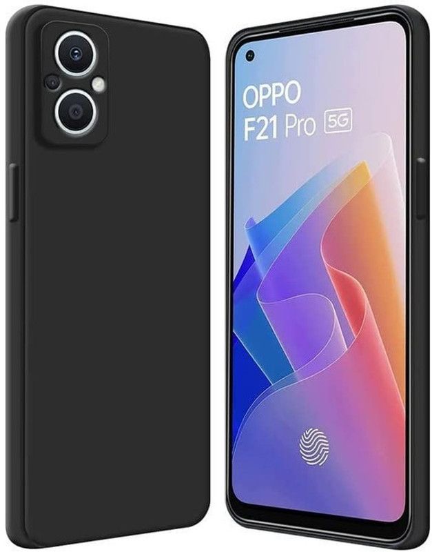 CHATURVEDH Back Cover for Oppo F21 Pro (5G)  (Black, Pack of: 1)