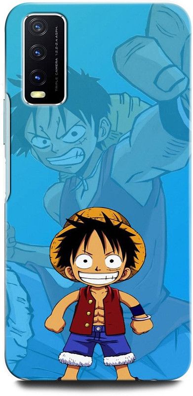 ORBIQE Back Cover for Vivo Y20 V2029 LUFFY ONE PIECE, LUFFY, ANIME, MONKEY D LUFFY, CARTOON  (Multicolor, Shock Proof, Pack of: 1)