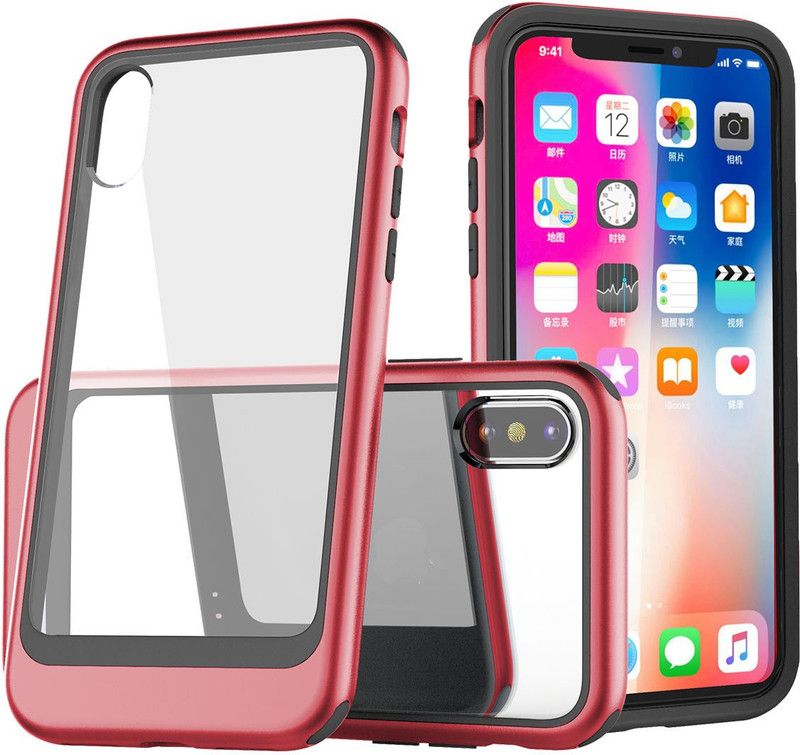 DealClues Back Cover for Apple iPhone XS Max  (Red, Dual Protection, Pack of: 1)