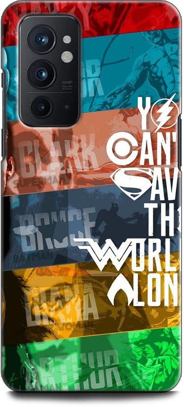 WallCraft Back Cover for OnePlus 9RT 5G SUPERMAN, BATMAN, SUPERHERO, DC COMIC  (Multicolor, Dual Protection, Pack of: 1)