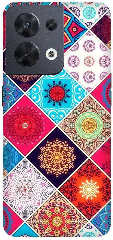 DIKRO Back Cover for OPPO Reno8 5G, CPH2359, MANDALA, ART, ABSTRACT, ART  (Multicolor, Hard Case, Pack of: 1)