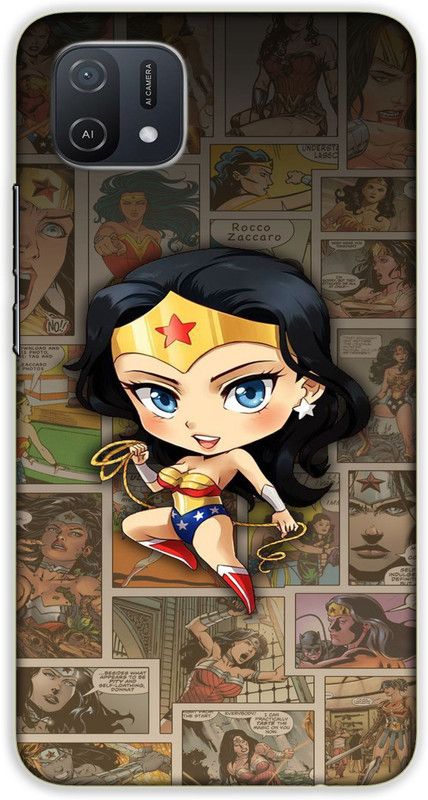 iprinto Back Cover for OPPO A16K, CPH2349, OPPO A16e, CPH2421 wonder woman Back Cover  (Yellow, Hard Case, Pack of: 1)