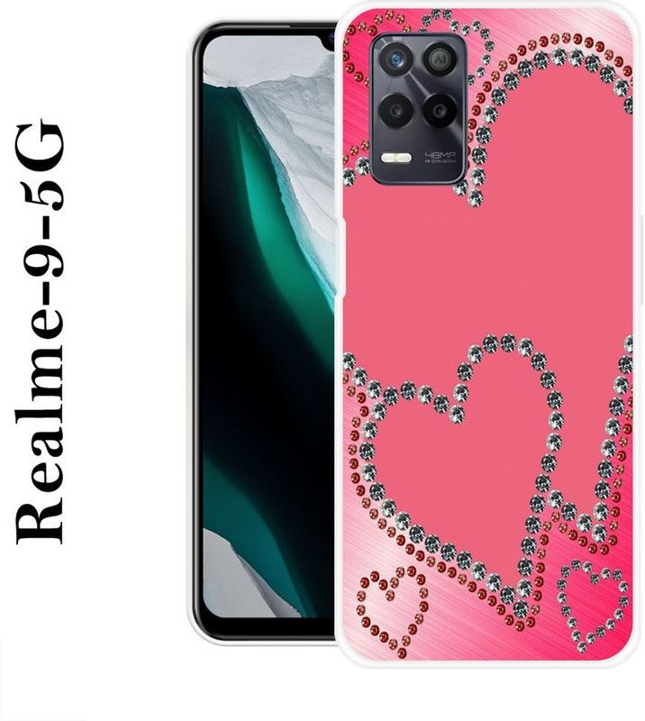 SIMAWAT Back Cover for Realme 9 5G  (Pink, Grip Case, Silicon)