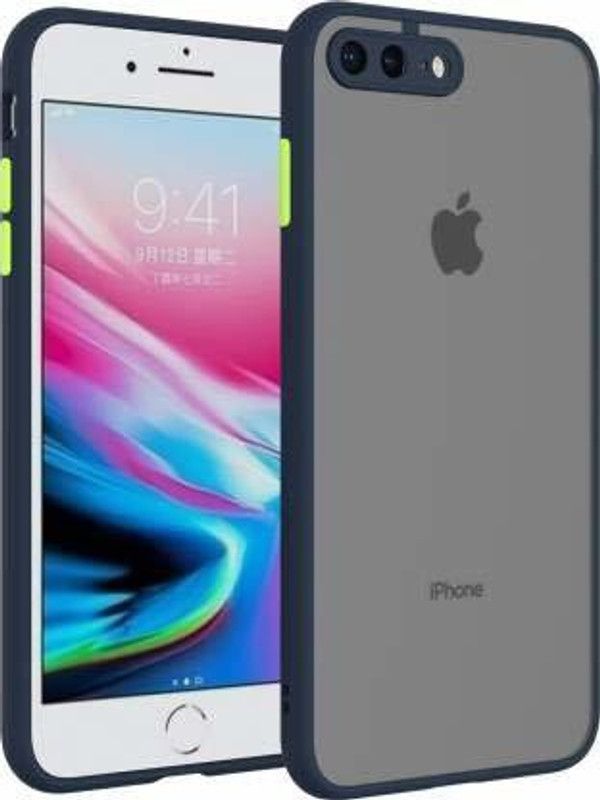 Empire Accessories Back Cover for Iphone 8 plus Smoked Matte Back 360 Degree Protection Protective Hard Case  (Blue, Pack of: 1)
