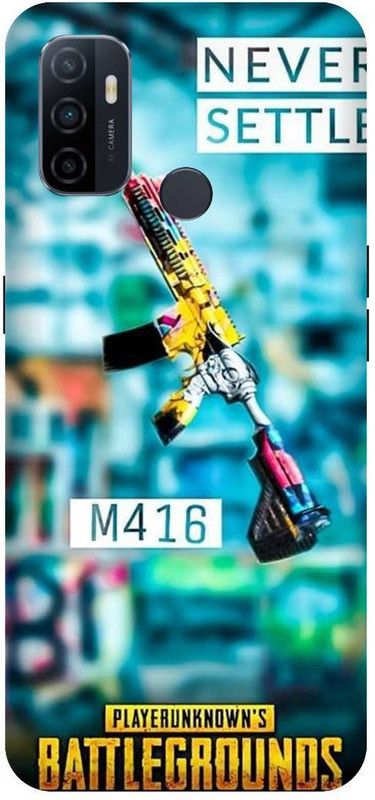 PHONE WALEY.COM Back Cover for OPPO A33 (4G) , CPH2137 ,M 416- PUBG GAN printed back cover  (Green, Hard Case, Pack of: 1)