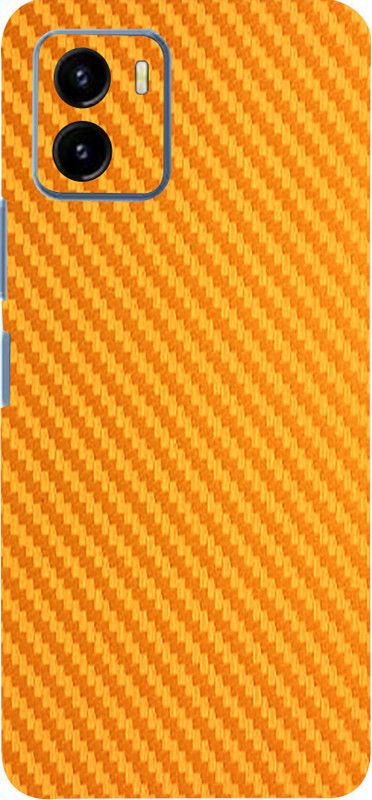 Mclaxa Golden carbon Fiber Mobile Back Skin Guard, Golden carbon Fiber, Vivo Y 15 S Mobile Skin  (Golden carbon Fiber Skin With Super Matte Finish)