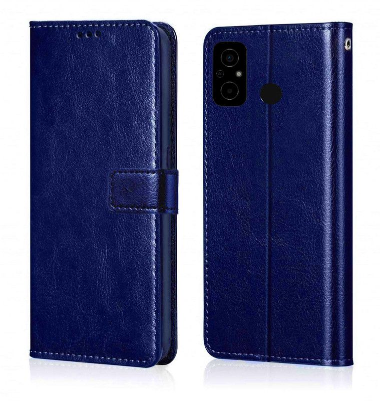 FASHUB Back Cover for POCO C55  (Blue, Pack of: 1)