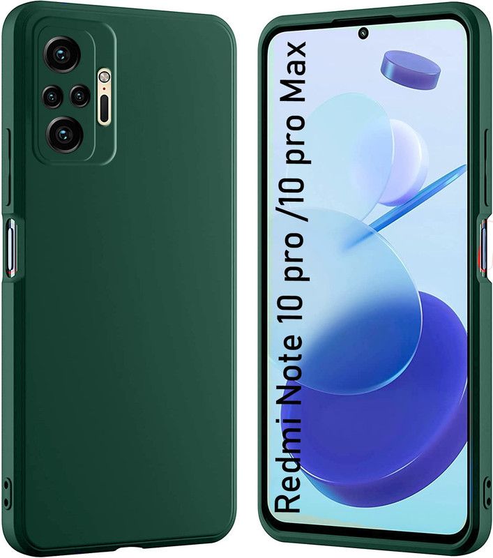 RiverForest Back Cover for Redmi Note 10 Pro, Redmi Note 10 Pro Max  (Green, Dual Protection, Pack of: 1)
