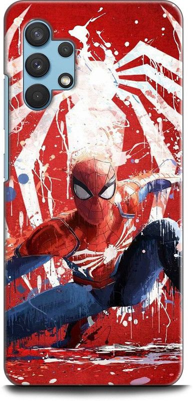 Afterglow Back Cover for SAMSUNG Galaxy A32 SPIDERMAN, LOGO, MARVAL, SUPERHERO, COMIC, PETER PARKER  (Multicolor, Shock Proof, Pack of: 1)