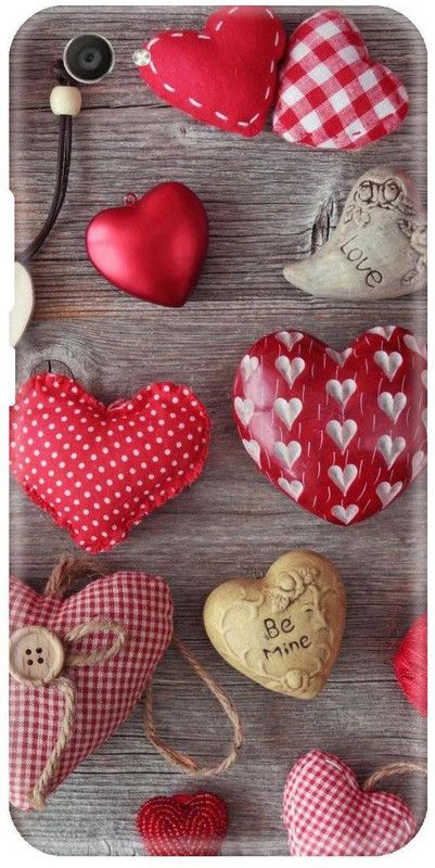 Smutty Back Cover for Vivo Y53i, VIVO Y53, Vivo 1606 - Hearts Print  (Multicolor, Hard Case, Pack of: 1)