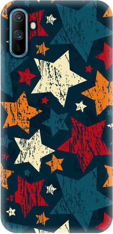 Smutty Back Cover for Realme C3, RMX2027, RMX2020 - Stars Print  (Multicolor, Hard Case, Pack of: 1)