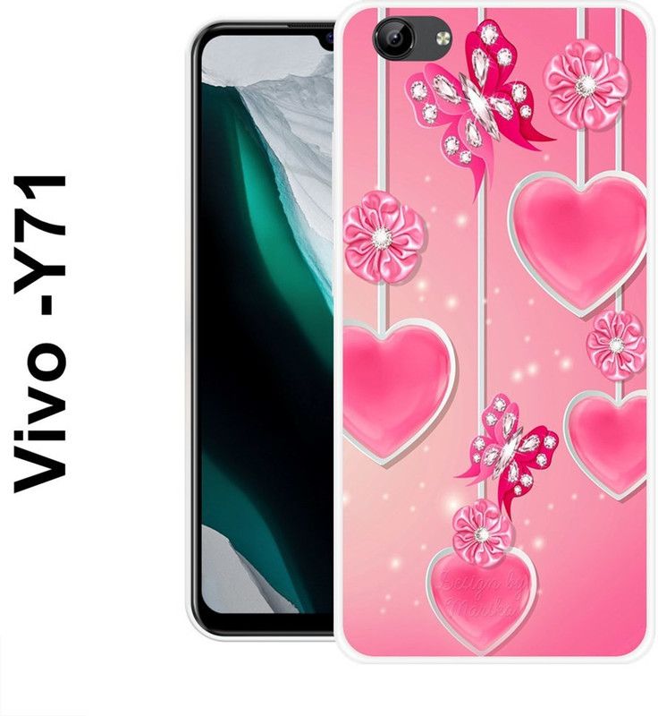 SHIVKUDI Back Cover for Vivo Y71, Vivo Y71i  (Pink, White, Silicon)