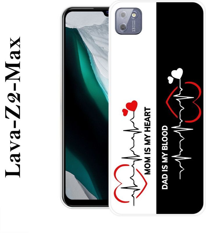 PALWALE BALAJI Back Cover for Lava Z2 Max  (Black, White, Grip Case, Silicon)