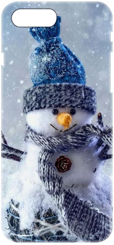 Smutty Back Cover for Apple iPhone 8 Plus - Snowman Print  (Multicolor, Hard Case, Pack of: 1)