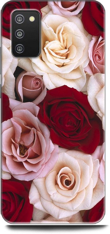 INDICRAFT Back Cover for SAMSUNG Galaxy F02s ROSE, WHITE PINK ROCE, BOUQUET, ROSES, FLOWERS  (Multicolor, Dual Protection, Pack of: 1)