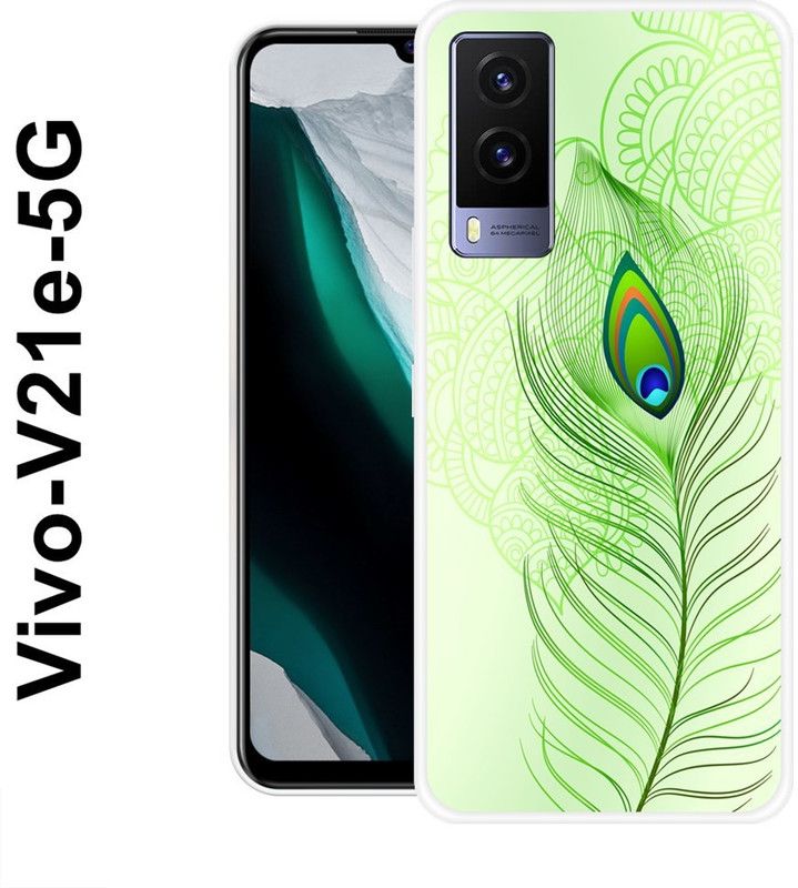 SHIVKUDI Back Cover for Vivo V21e 5G  (Green, Silicon)