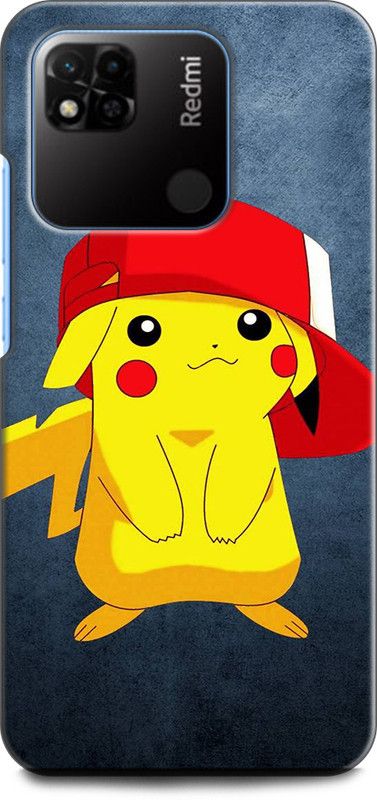 INDICRAFT Back Cover for REDMI 10A PIKACHU, POKEMON, GAME ,CARTOON  (Multicolor, Shock Proof, Pack of: 1)