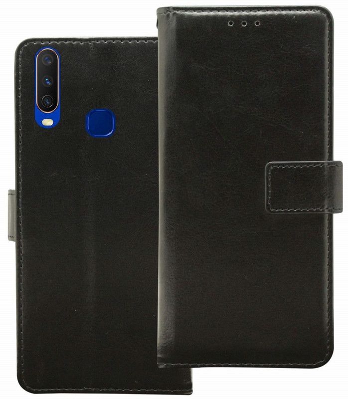 kentop Flip Cover for VIVO Y17  (Black, Shock Proof, Pack of: 1)