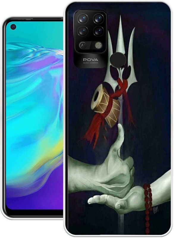 RJ14 (Online) Back Cover for Tecno Pova  (Blue, Grip Case, Silicon, Pack of: 1)