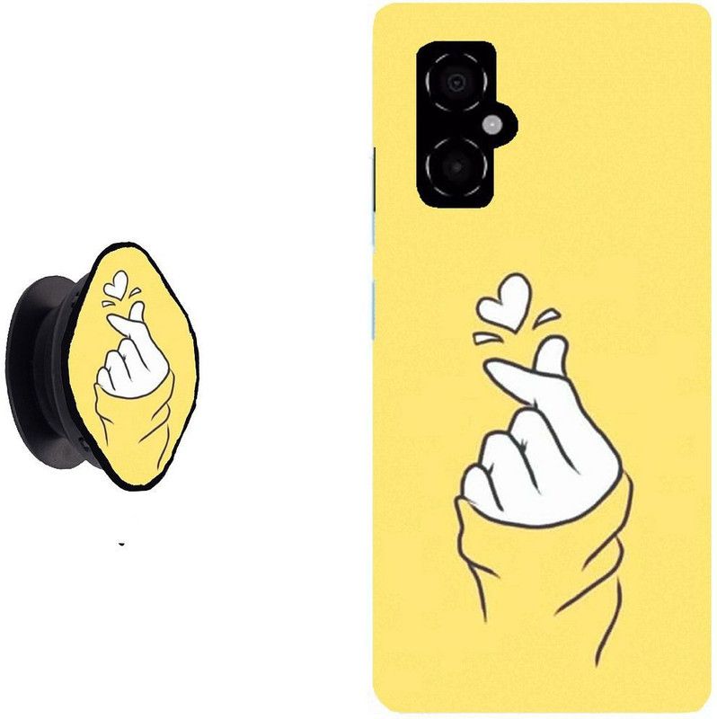 SPBR Back Cover for Poco M4 5G  (Yellow, White, Cases with Holder, Pack of: 2)