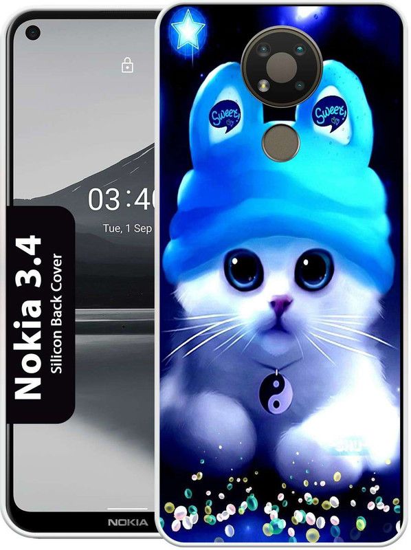 BAILAN Back Cover for Nokia 3.4  (Multicolor, Grip Case, Silicon, Pack of: 1)