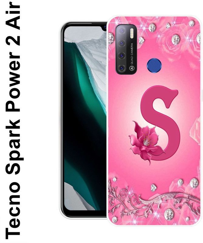 KLC Back Cover for Tecno Spark Power 2 Air  (Pink, Silver, Grip Case, Silicon)