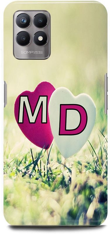 JUGGA Back Cover for Realme 8i, RMX3151, M LOVES D NAME,M NAME, D LETTER, ALPHABET,M LOVE D NAME  (Green, Hard Case, Pack of: 1)