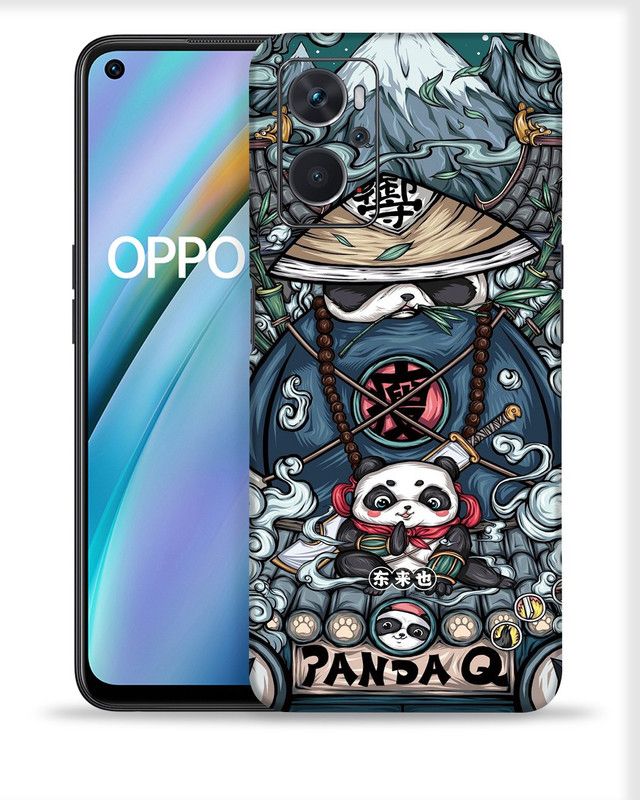 OggyBaba Oppo K10, Ninja Panda Mobile Skin  (Multicolor)