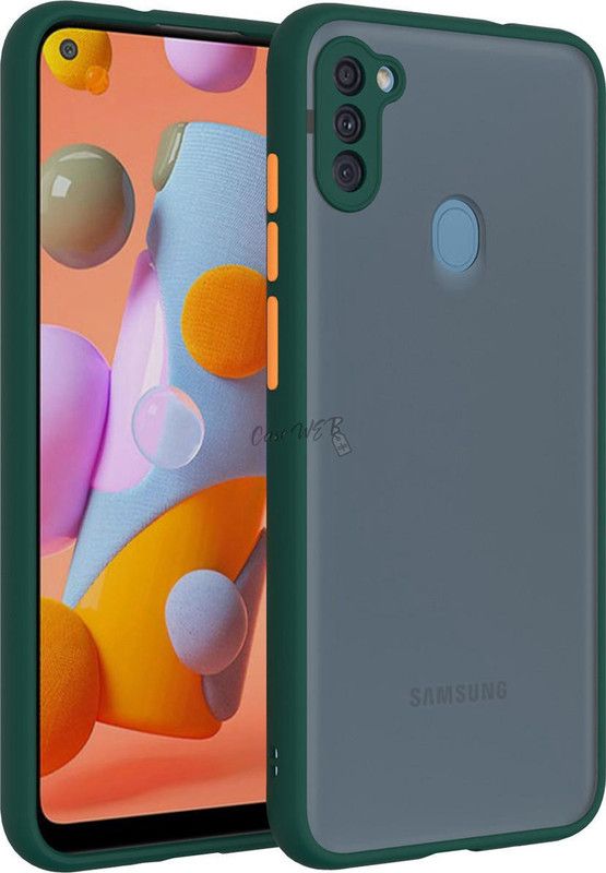 CaseWEB Back Cover for Samsung Galaxy M11  (Green, Shock Proof)