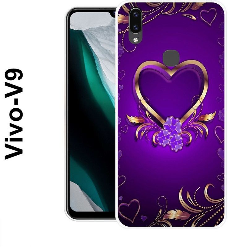 Sswastik Back Cover for Vivo V9, Vivo V9 Pro, Vivo V9 Youth  (Purple, Gold, Grip Case, Silicon)
