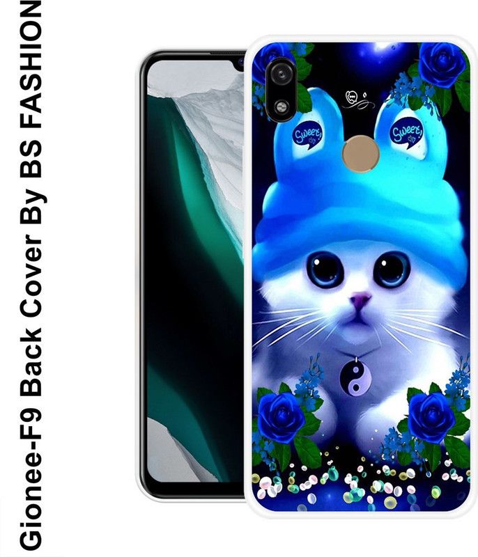BSRAJ Back Cover for Gionee F9  (White, Blue, Silicon)