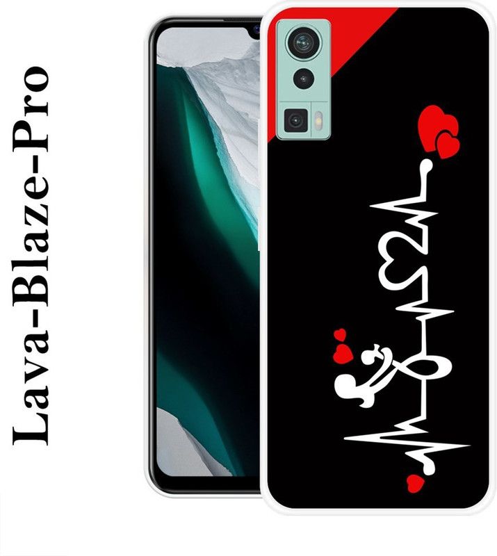 INDIALAND Back Cover for Lava Blaze Pro  (Black, Silicon)