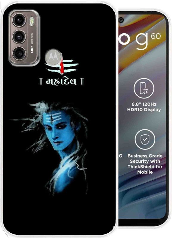 SuperQueen Back Cover for Moto G60  (Black, Blue, Flexible, Silicon, Pack of: 1)