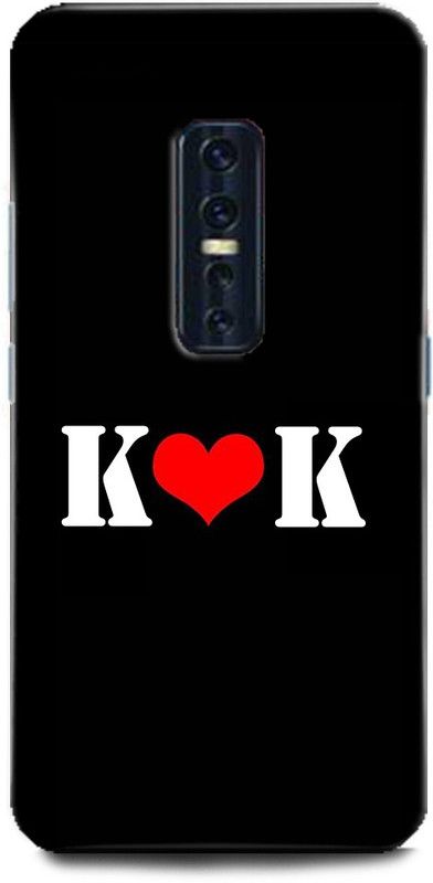 Afterglow Back Cover for Vivo V17 Pro K K, K LOVES K, K NAME, LETTER, ALPHABET, KK LOVE, HART  (Multicolor, Shock Proof, Pack of: 1)