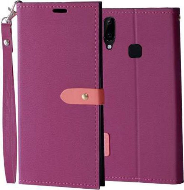 YAYAVAR Flip Cover for Vivo V9 Pro  (Pink, Shock Proof, Pack of: 1)