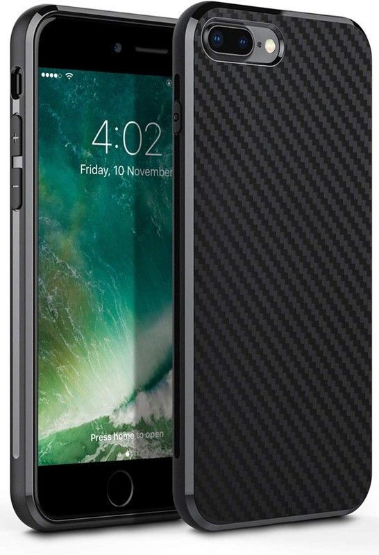 Elica Back Cover for Apple iPhone 8 Plus  (Black, Shock Proof, Silicon, Pack of: 1)