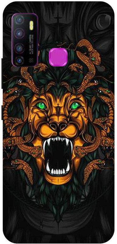 itrusto Back Cover for Infinix Hot 9 , Infinix Hot 9 Snake & Lion BACK COVER  (Multicolor, Hard Case, Pack of: 1)