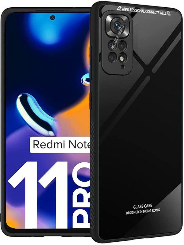Yebhi Online Back Cover for Xiaomi Redmi Note 11 Pro Plus 5G |Premium Quality Glass| Stunning Look| Slim Fit  (Black, Grip Case, Pack of: 1)
