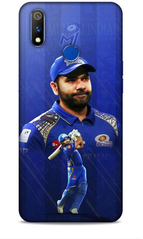 Trinetra Back Cover for Realme 3 Pro (Rohit Sharma / Mumbai Indian / Cricket)  (Black, Hard Case, Pack of: 1)